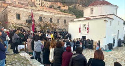 Ο πανηγυρικός Δισαρχιερατικός Εσπερινός στον Ι.Ν. Παναγίας Χρυσαφίτισσας Μονεμβασίας