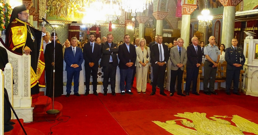 Ο πανηγυρικός Πολυαρχιερατικός Εσπερινός για τον Άγιο Ευστάθιο και τα Ονομαστήρια του Μητροπολίτη Μονεμβασίας & Σπάρτης
