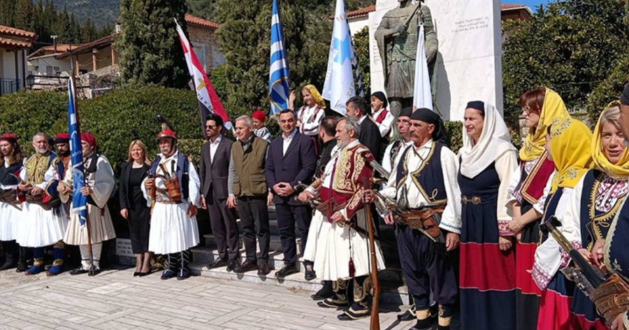 Στον εορτασμό της επετείου απελευθέρωσης του Μυστρά παρευρέθηκε ο Θεόδωρος Βερούτης