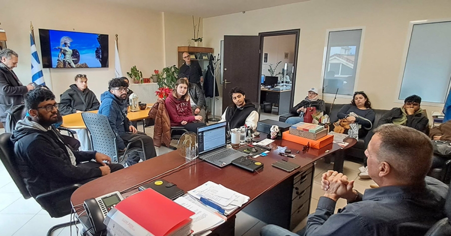 Επίσκεψη φοιτητών του Queens College της Νέας Υόρκης στον Δήμαρχο Σπάρτης