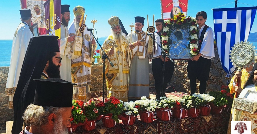 Η Μονεμβάσια τίμησε με λαμπρότητα την Πολιούχο της Παναγία Χρυσαφίτισσα