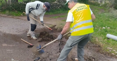 Δήμος Σπάρτης: Παρεμβάσεις καθαριότητας και εργασιών σε Άγιο Κωνσταντίνο και Γεωργίτσι