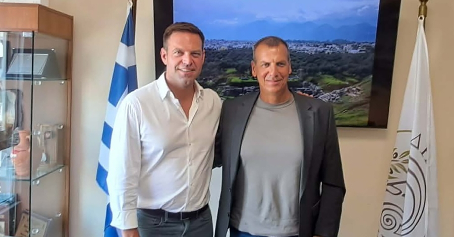 Συνάντηση του Δημάρχου Σπάρτης με τον Στέφανο Κασσελάκη