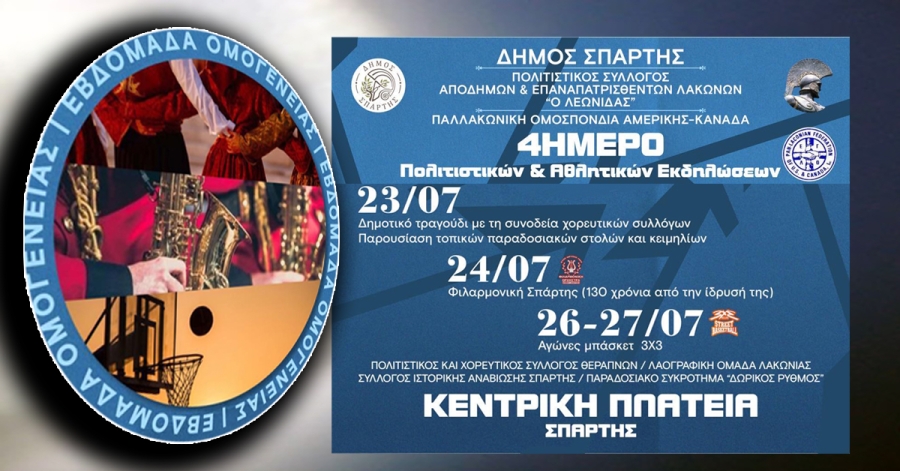 ΣΠΑΡΤΗ | Εκδήλωση Τιμής για τους Ομογενείς | Σύλλογος Απόδημων και Επαναπατρισθέντων «Λεωνίδας»