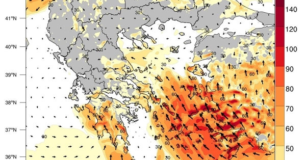 Κακοκαιρία INES: «Φορτωμένο» σύστημα φτάνει στην Ελλάδα - Πάνω από 90 χλμ οι άνεμοι