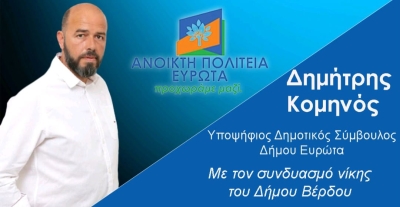 Ο Δημήτριος Κομηνός Υποψήφιος Δημοτικός Σύμβουλος με τον Δήμο Βέρδο