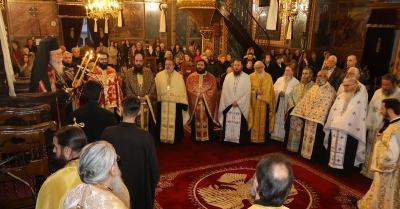 Ο πανηγυρικός Αρχιερατικός Εσπερινός στον Μητροπολιτικό Ναό Ευαγγελιστρίας
