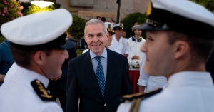 Ο Θ. Δαβάκης στην Εκδήλωση της 53ης Επετείου του Κινήματος του Ναυτικού τον Μάιο 1973