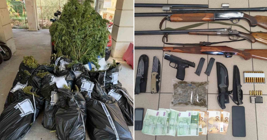 Πάνω από 81 κιλά κάνναβης κατασχέθηκαν στην Ανατολική Μάνη – Δύο συλλήψεις