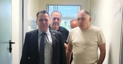 Επίσκεψη του προέδρου του ΕΚΑΒ στη Σπάρτη παρουσία του Νεοκλή Κρητικού