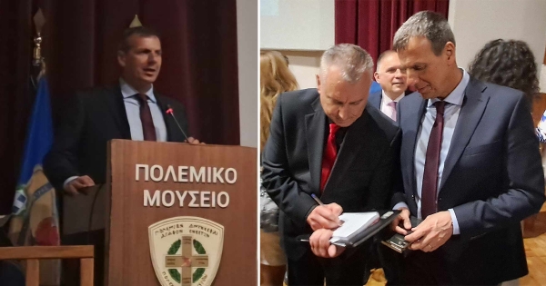 Ο Δήμαρχος Σπάρτης στην παρουσίαση του βιβλίου «Πυροσβεστική Παιδεία» του Κωνσταντίνου Γραφάκου