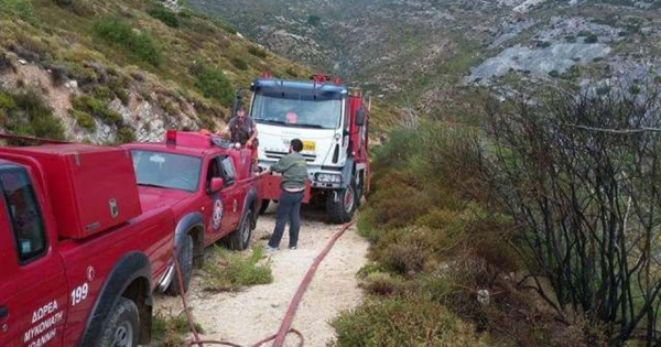 Φωτιά από κεραυνό στον Ταΰγετο