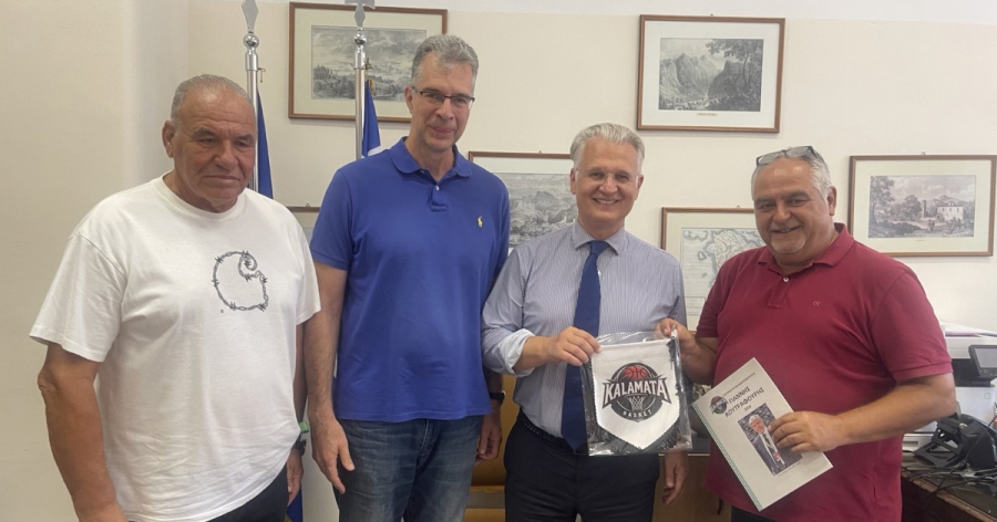 Η νέα Kalamata Basket παρουσίασε το όραμά της στον Περιφερειάρχη Δ. Πτωχό