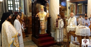 Αρχιερατική Θεία Λειτουργία στη Σελλασία κατά την εορτή της Πεντηκοστής