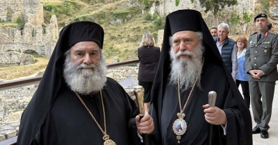 Ο Μητροπολίτης Μάνης στα εγκαίνια του Παλατιού στον Μυστρά