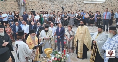 Με λαμπρότητα τα θυρανοίξια του παλαιοχριστιανικού Ι.Ν. Κοιμήσεως της Θεοτόκου Απιδέας