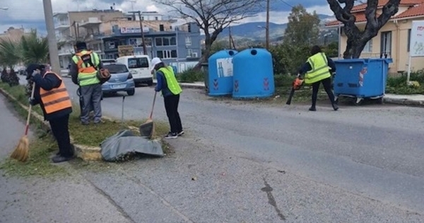 Δήμος Σπάρτης: Συνεχίζονται οι εργασίες καθαρισμού ενόψει των ημερών της Μεγάλης Εβδομάδας