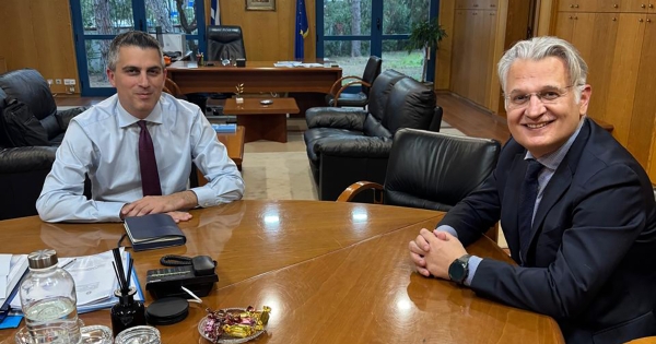 Υποδομές και ανάπτυξη στο επίκεντρο της συνάντησης του Περιφερειάρχη Δ. Πτωχού με τον Υπουργό Χρίστο Δήμα