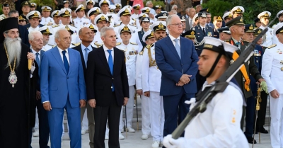 Ο Θ. Δαβάκης στην τελετή ορκωμοσίας των νέων Σημαιοφόρων ΠΝ-ΕΛ.ΑΚΤ στη ΣΝΔ