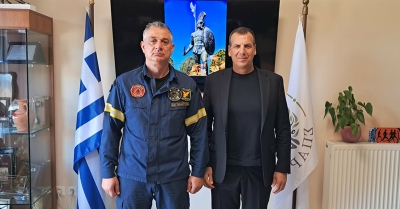 Συνάντηση του Δημάρχου Σπάρτης με τον νέο Διοικητή Πυροσβεστικών Υπηρεσιών Λακωνίας