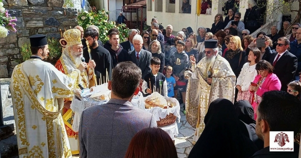 Η πανηγυρική Αρχιερατική Θεία Λειτουργία στην Ι.Μ. Ζωοδόχου Πηγής Καστρίου