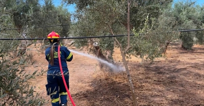 Σε δύο πυρκαγιές επιχείρησε η Πολιτική Προστασία του Δήμου Σπάρτης
